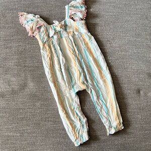 Jessica Simpson Pastel Striped Kids Jumpsuit